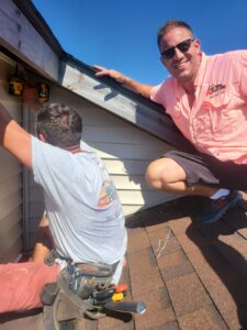 Anything and Everything Founder Mark Curtis displaying roofing work